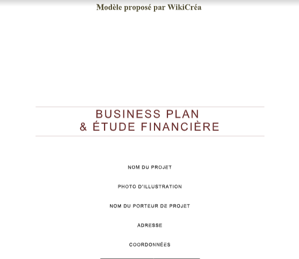 تحميل BUSINESS PLAN & ÉTUDE FINANCIÈRE تحميل BUSINESS PLAN & ÉTUDE FINANCIÈRE