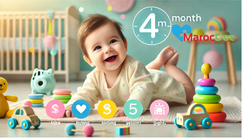 التطورات الحركية للرضيع في 4 أشهر