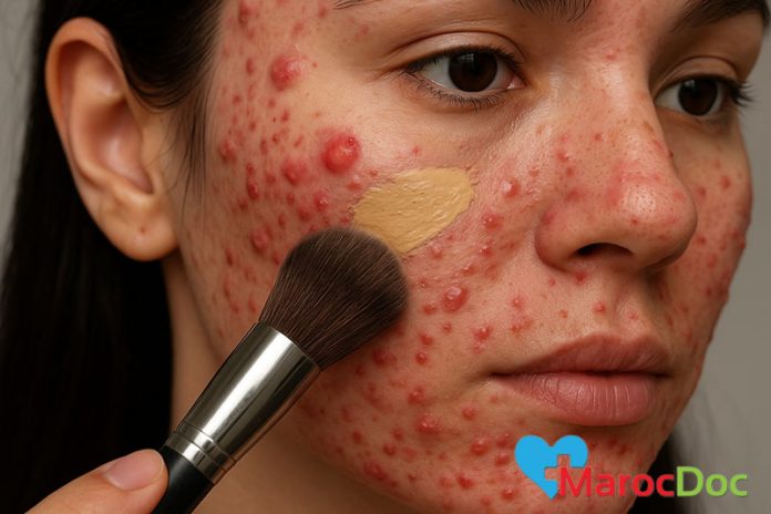 هل منتجات التجميل تسبب انسداد المسام وزيادة الحبوب؟