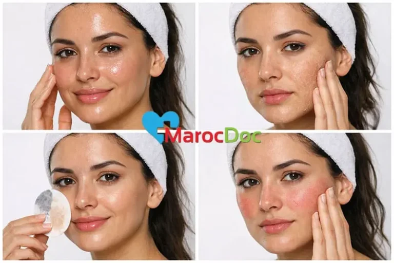 طريقة سريعة لمعرفة نوع البشرة دهنية جافة مختلطة أو حساسة marocdoc